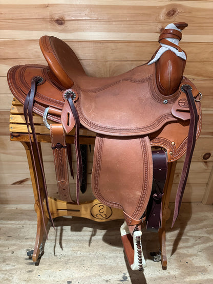 15.5” McCall Lady Pendleton All Around Western Ranch Saddle Model 197 1023