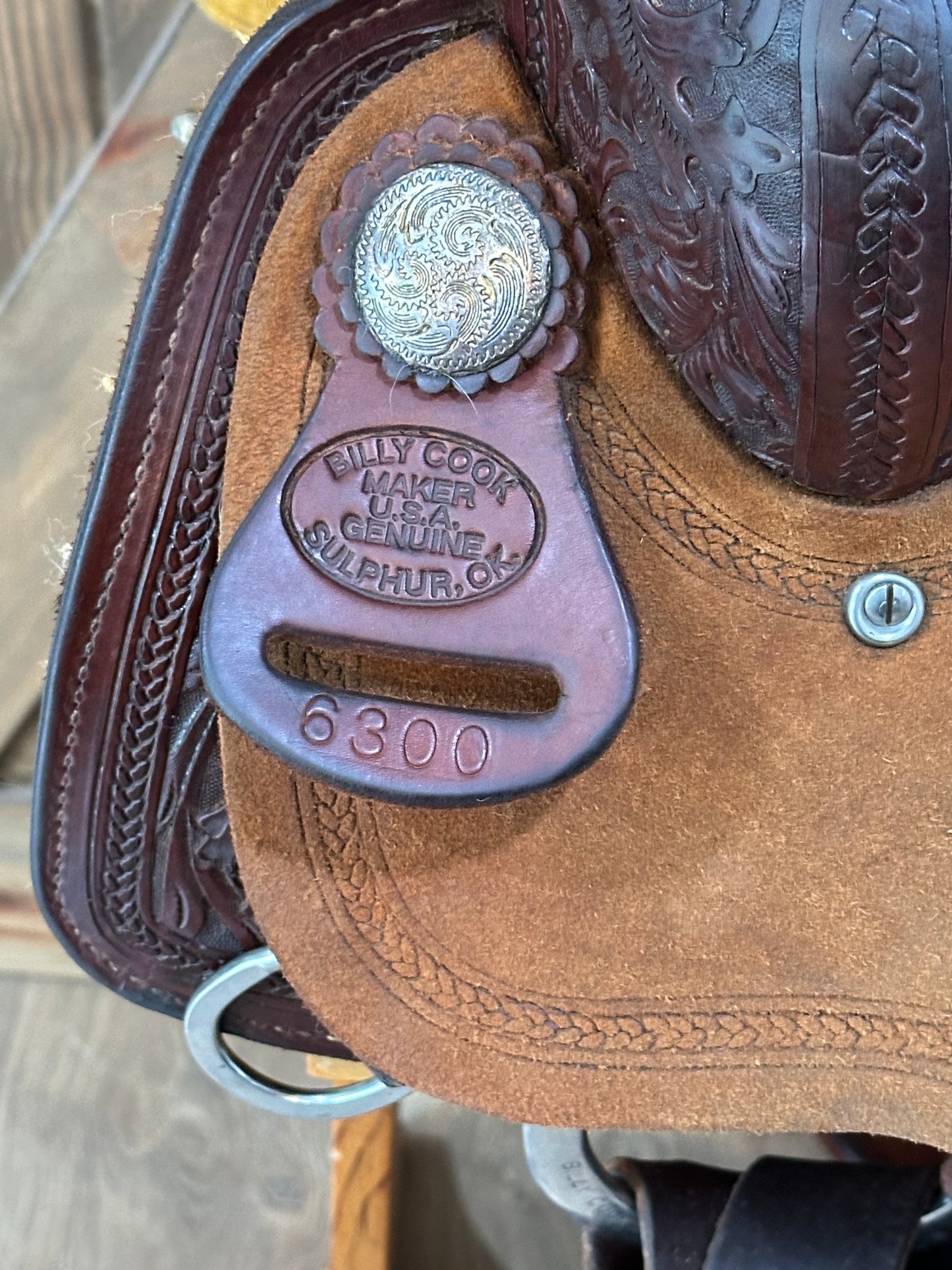 16.5” Billy Cook Ranch Cutter Western Saddle Model 6300 - w/ Nettles