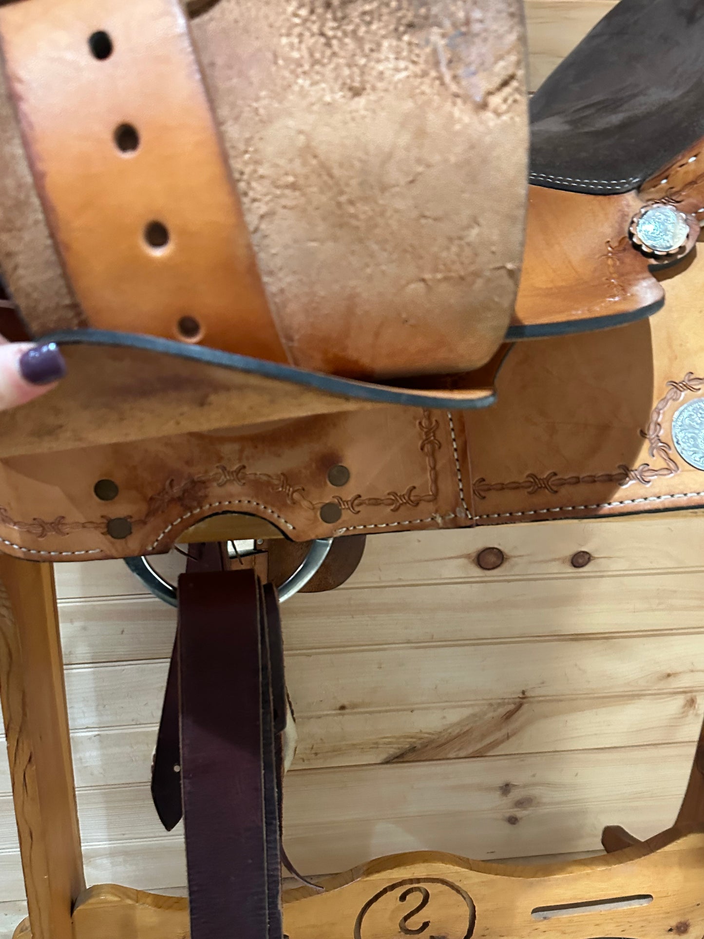 16” Rocking R Saddlery Barrel Racing Saddle