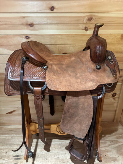 16.5” Genuine Billy Cook Basket Ranch Cutter Western Saddle Model 8965