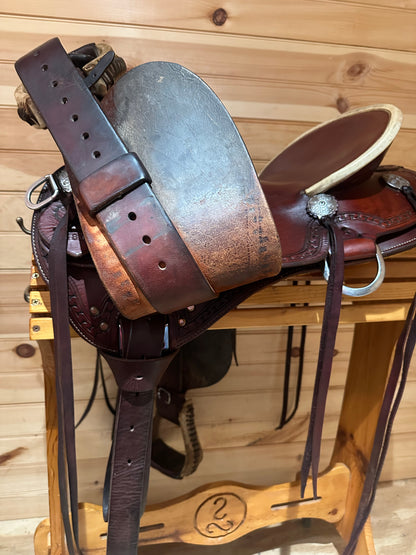 16” RW Bowman Mike Branch Natural Ride Western Ranch Saddle Model 3816