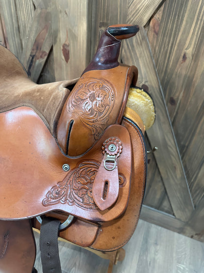 15.5” Circle Y All-Around Roping Western Saddle Model 3767