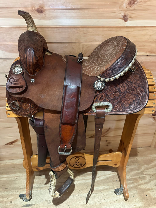 14” Billy Cook Maker Classic Barrel Racing Saddle Model Sulphur OK 2031