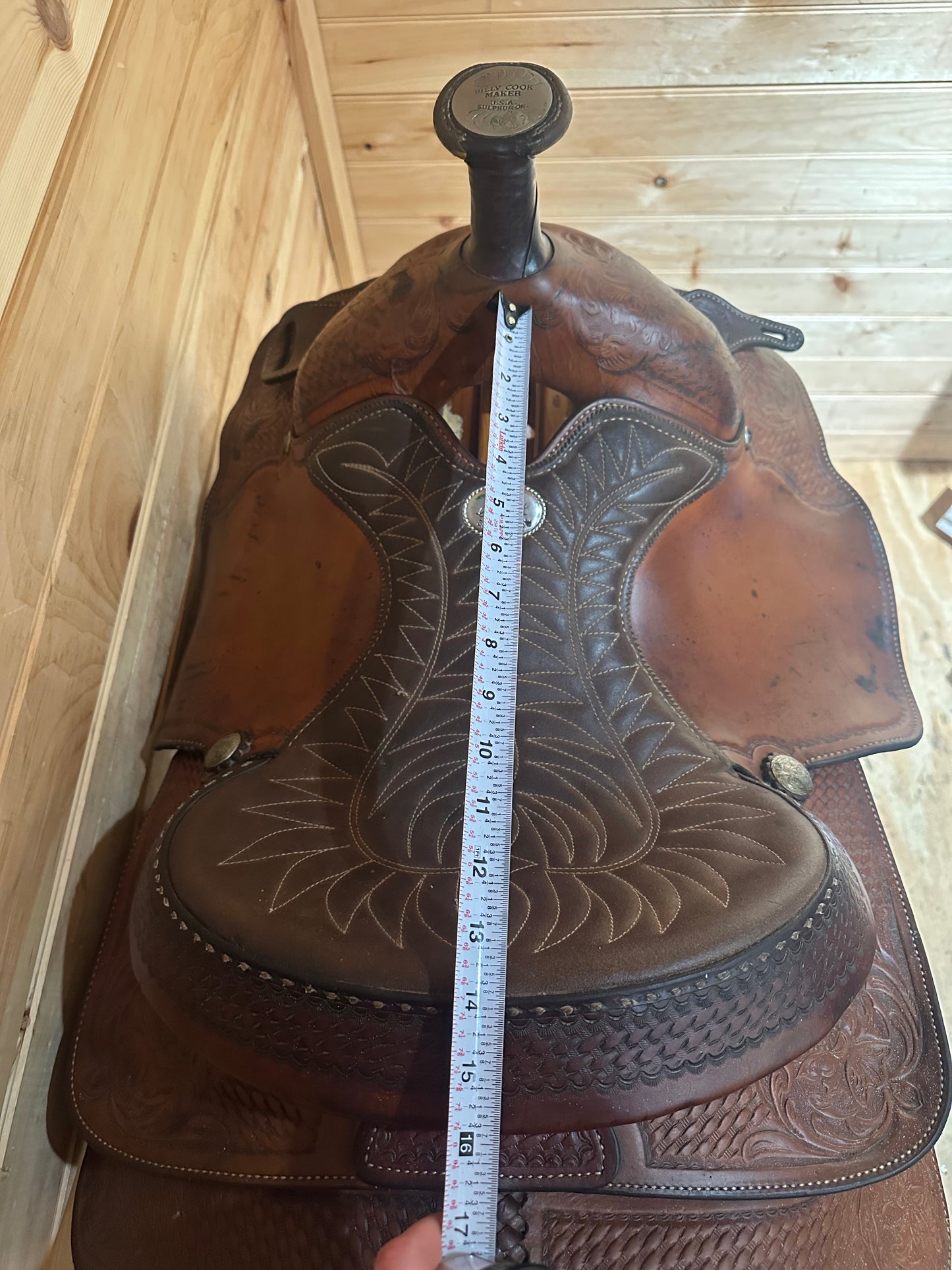 14” Billy Cook Basket Maker Team Roper Western Saddle 2038