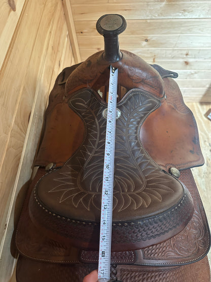 14” Billy Cook Basket Maker Team Roper Western Saddle 2038