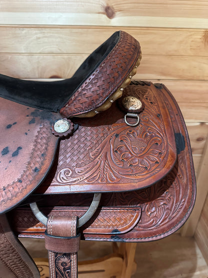 15.5” Tex Tan Hereford Team Roper Western Saddle