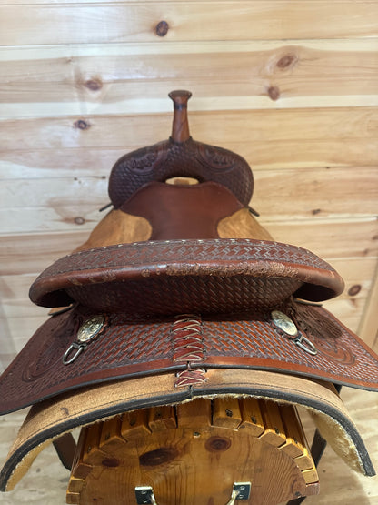 17” Circle Y Cutter Pat Earnheart Western Saddle Model 1345