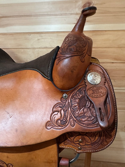 16.5” Billy Cook Maker Sulphur,OK Western Trail Saddle Model 8934