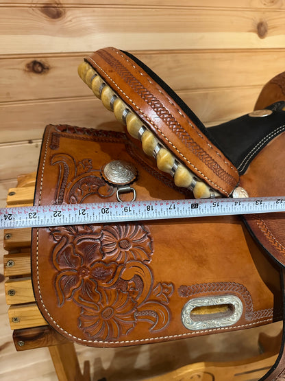 13” Rocking R Saddlery Youth Barrel Racing Saddle