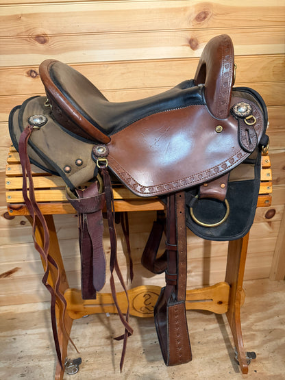 15” Imus 4-Beat Elite Gaited Endurance Trail Saddle & Matching Breast Collar