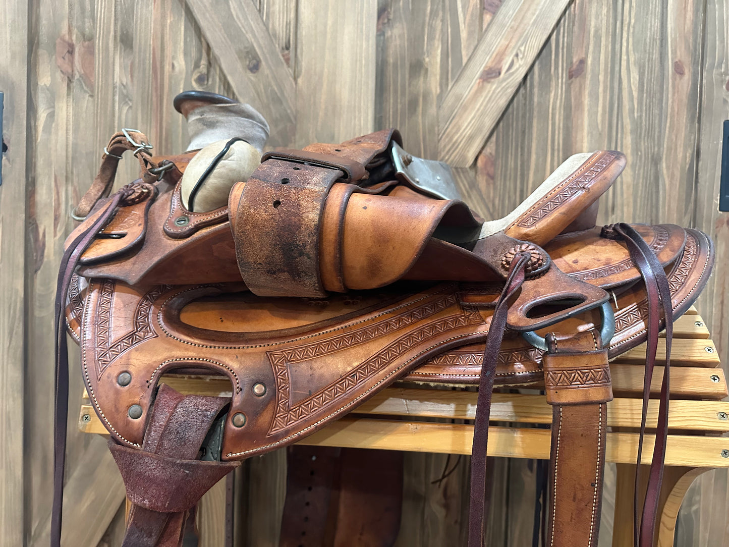 16” Watt Bros Stock Saddle Co. Wade Western Saddle - Dennis Reis Wade Model