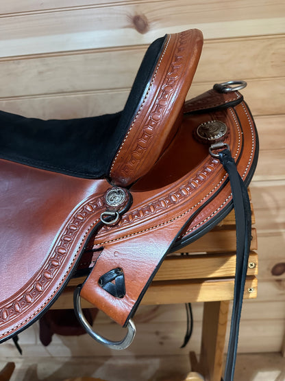 17” Circle Y Sheridan Flex2 Western Trail Saddle Model 1572