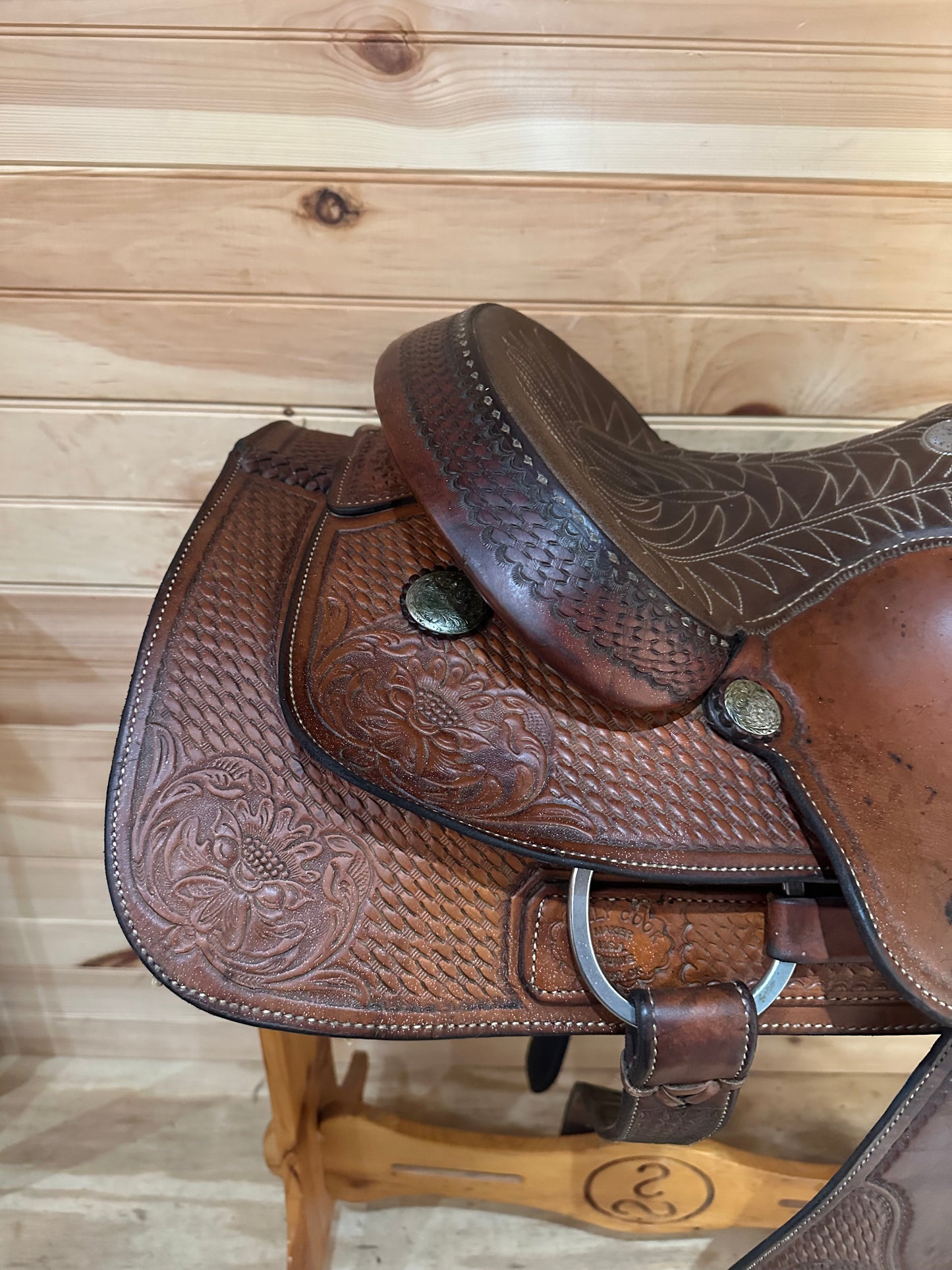 14” Billy Cook Basket Maker Team Roper Western Saddle 2038