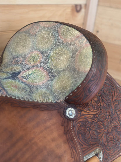 14” Circle Y Xtreme Performance Tie-Dye Barrel Racing Saddle Model 2150