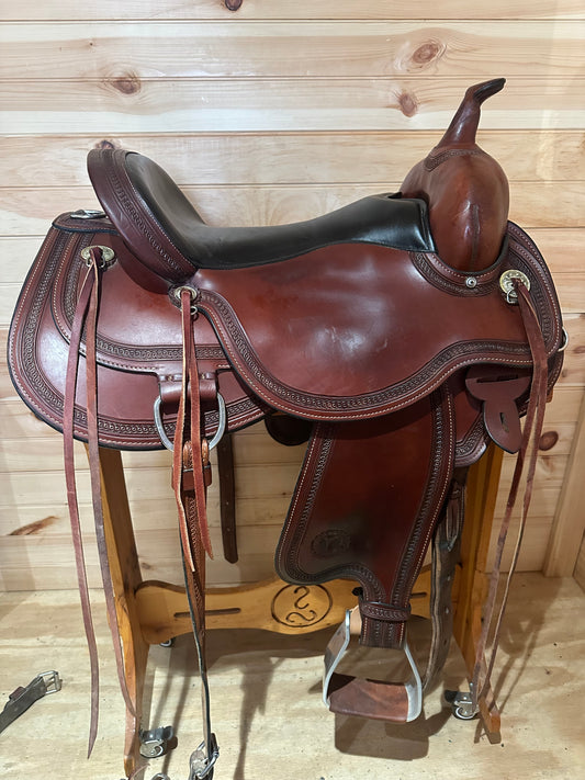 16” Circle Y Pioneer Flex2 Western Trail Saddle Model 1665