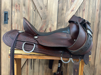 17” Circle Y Durango Flex-Lite Mule Western Trail Saddle Model # 1155