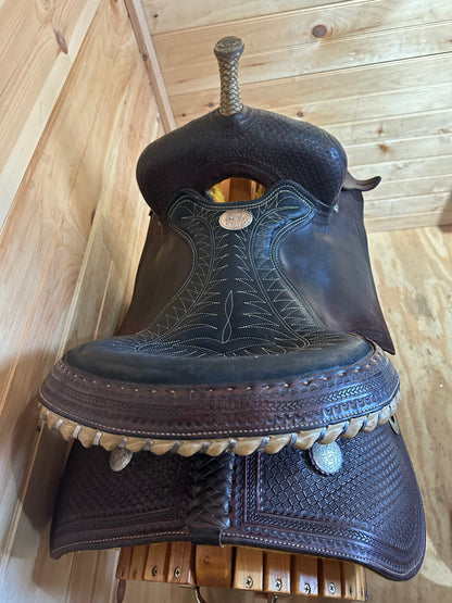 15” Billy Cook Maker Half Breed Waffle Barrel Racing Saddle Model 1907 Sulphur OK
