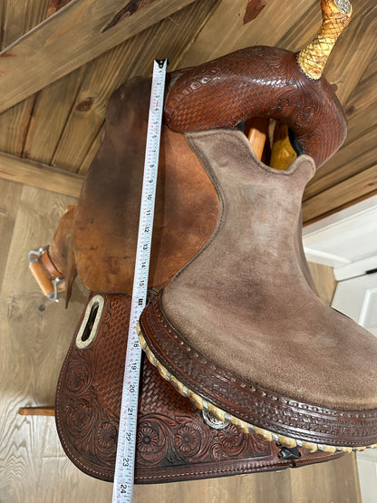 15” Circle Y Velocity Flex-Lite Barrel Racing Saddle