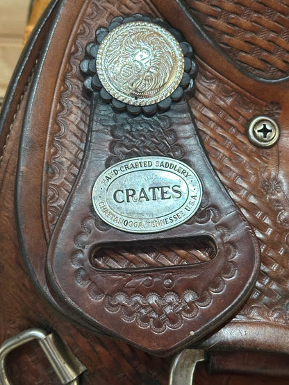 16” Crates A-Fork Slick seat Ranch Western Saddle Model 256