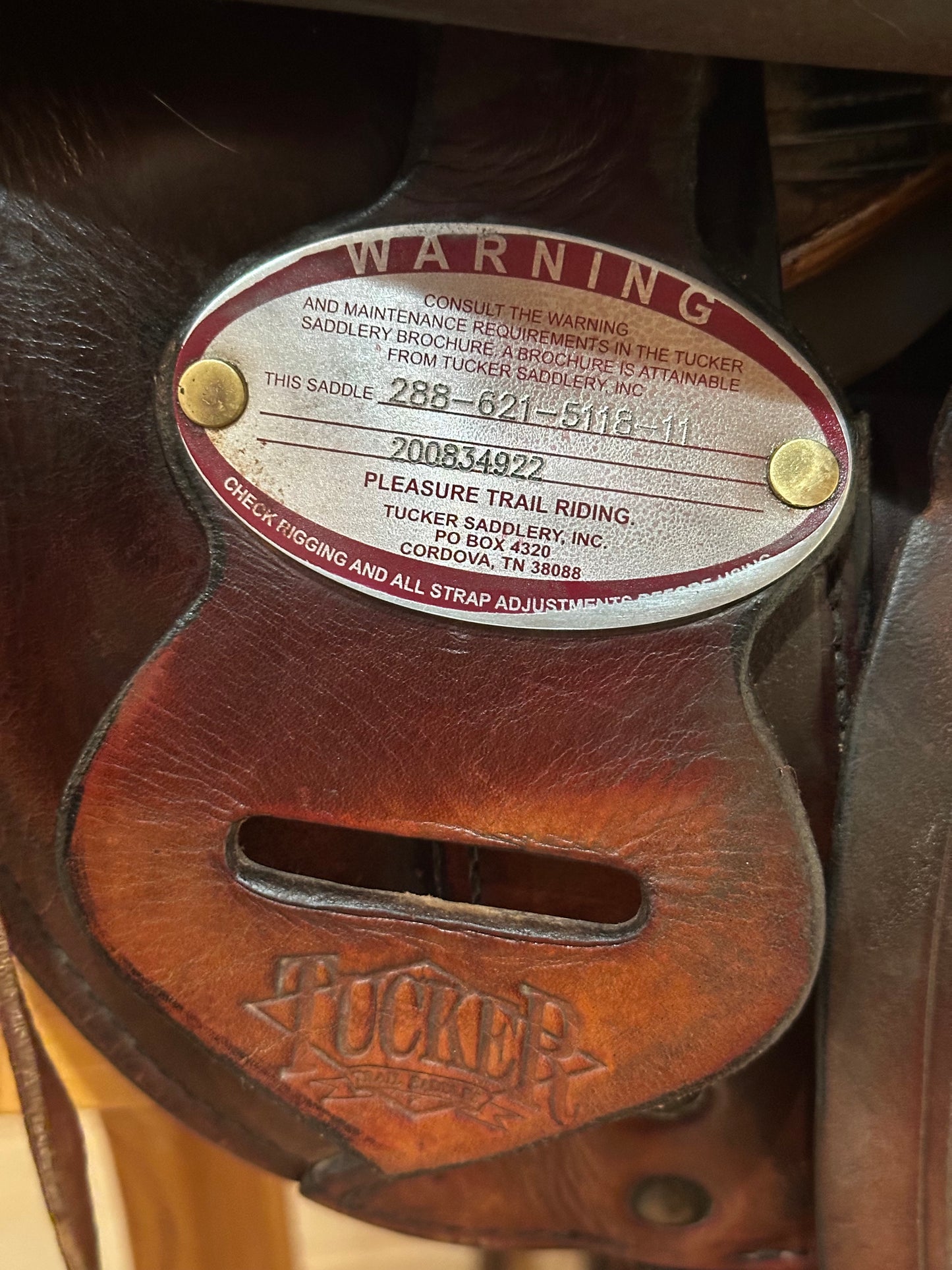 16.5” Tucker Gen II Southpass Western Trail Saddle Model 288