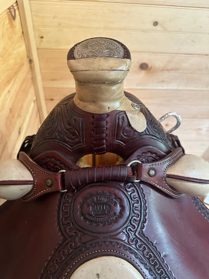 18” RW Bowman B-Light Silver Western Ranch Trail Saddle Model 9478