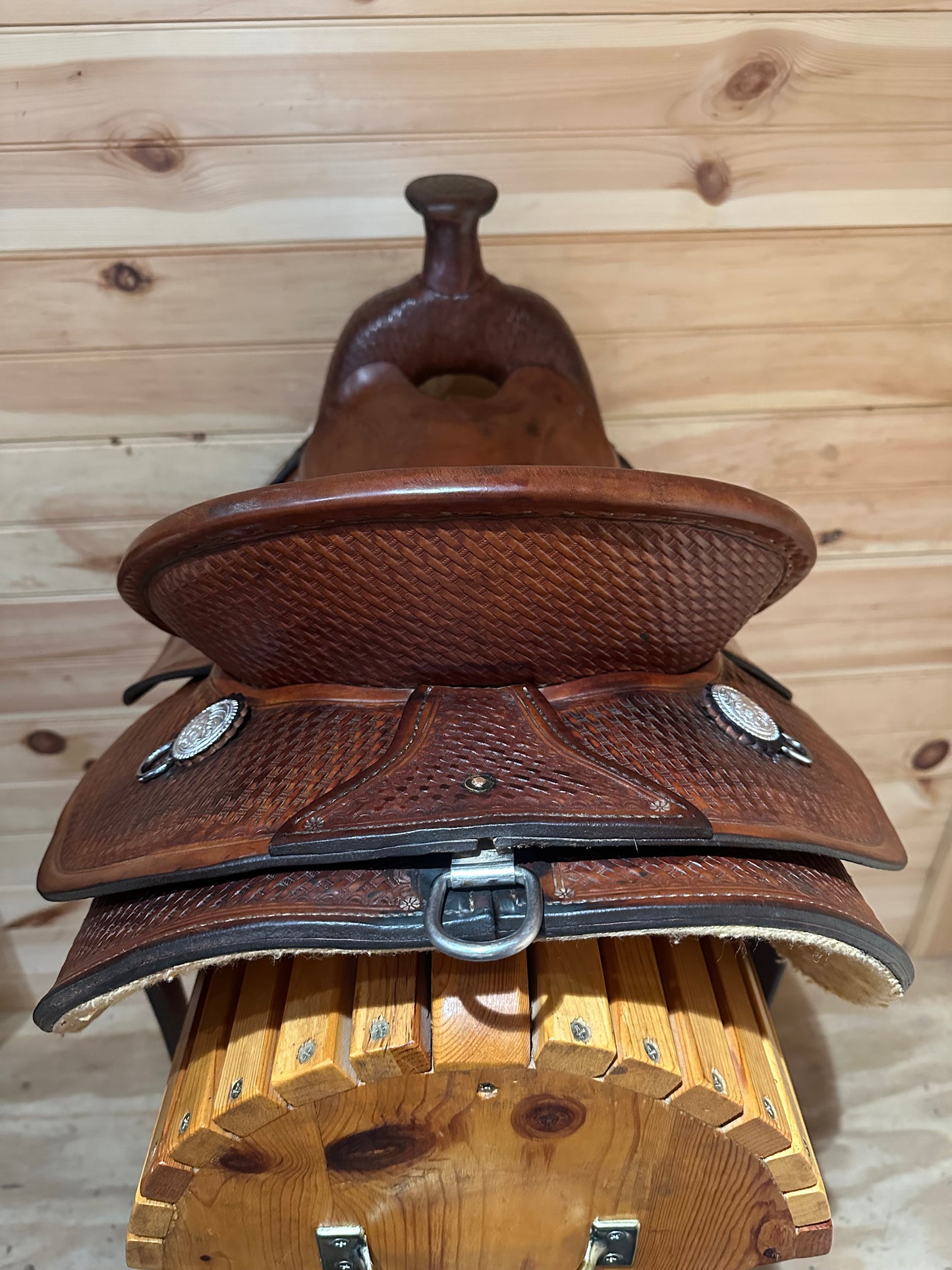 16” Crates A-Fork Slick seat Ranch Western Saddle Model 256