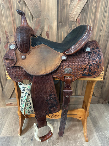 14.5” Reinsman Molly Powell Xtreme Series Barrel Racing Saddle