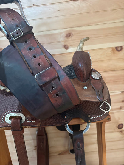 15” Billy Cook Maker Sulphur, OK Barrel Racing Saddle Model 1530