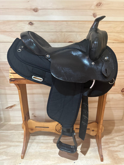 15.5” National Bridle Shop Tennessean Gaited Synthetic Western Trail Saddle Model 7323