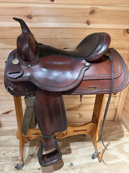 16” Circle Y Topeka Flex-Lite Western Trail Saddle Model 1551