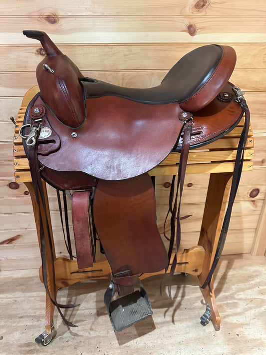 15.5” Tex Tan Hereford Tex-Flex Round Skirt Western Trail Saddle