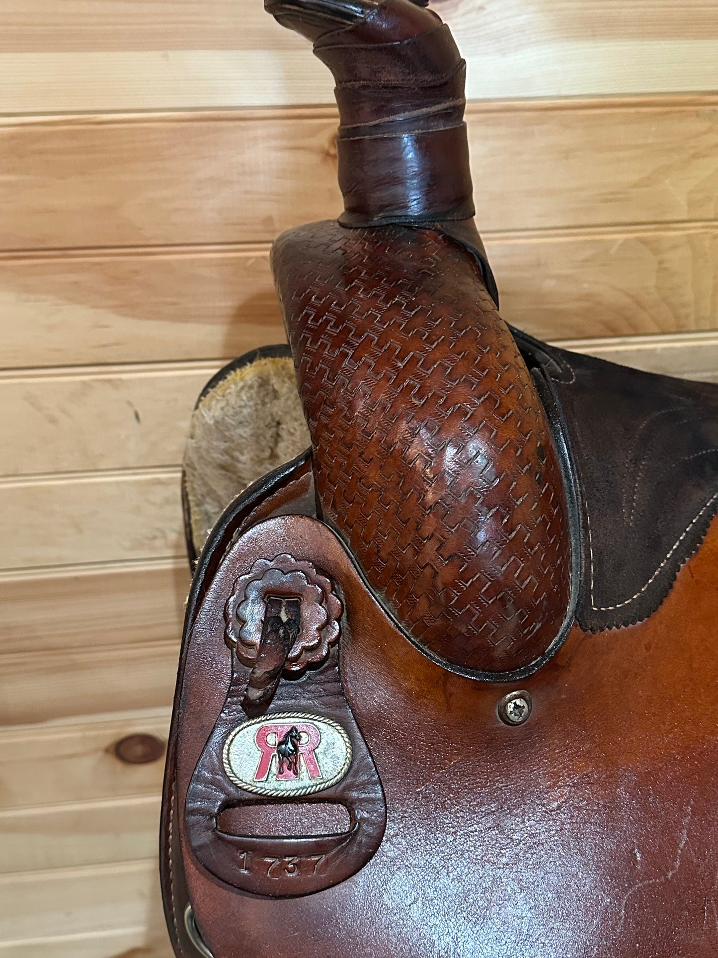 15.5” Double R Red Ranger Roping Western Saddle