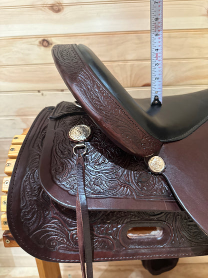 15” Circle Y High Horse Mineral Wells Western Trail Saddle Model 6812 (Wide)