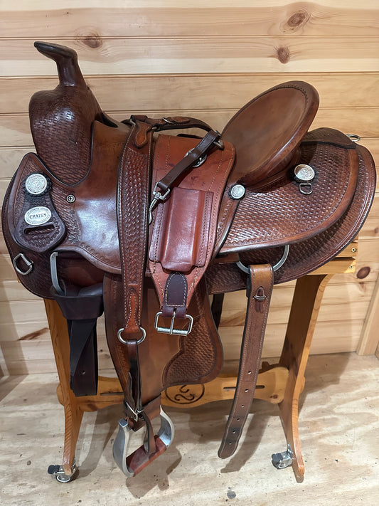 16” Crates A-Fork Slick seat Ranch Western Saddle Model 256