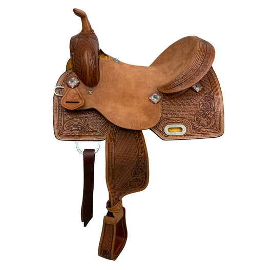 16” Double T Daisy Drifter Barrel Style Saddle Western Saddle