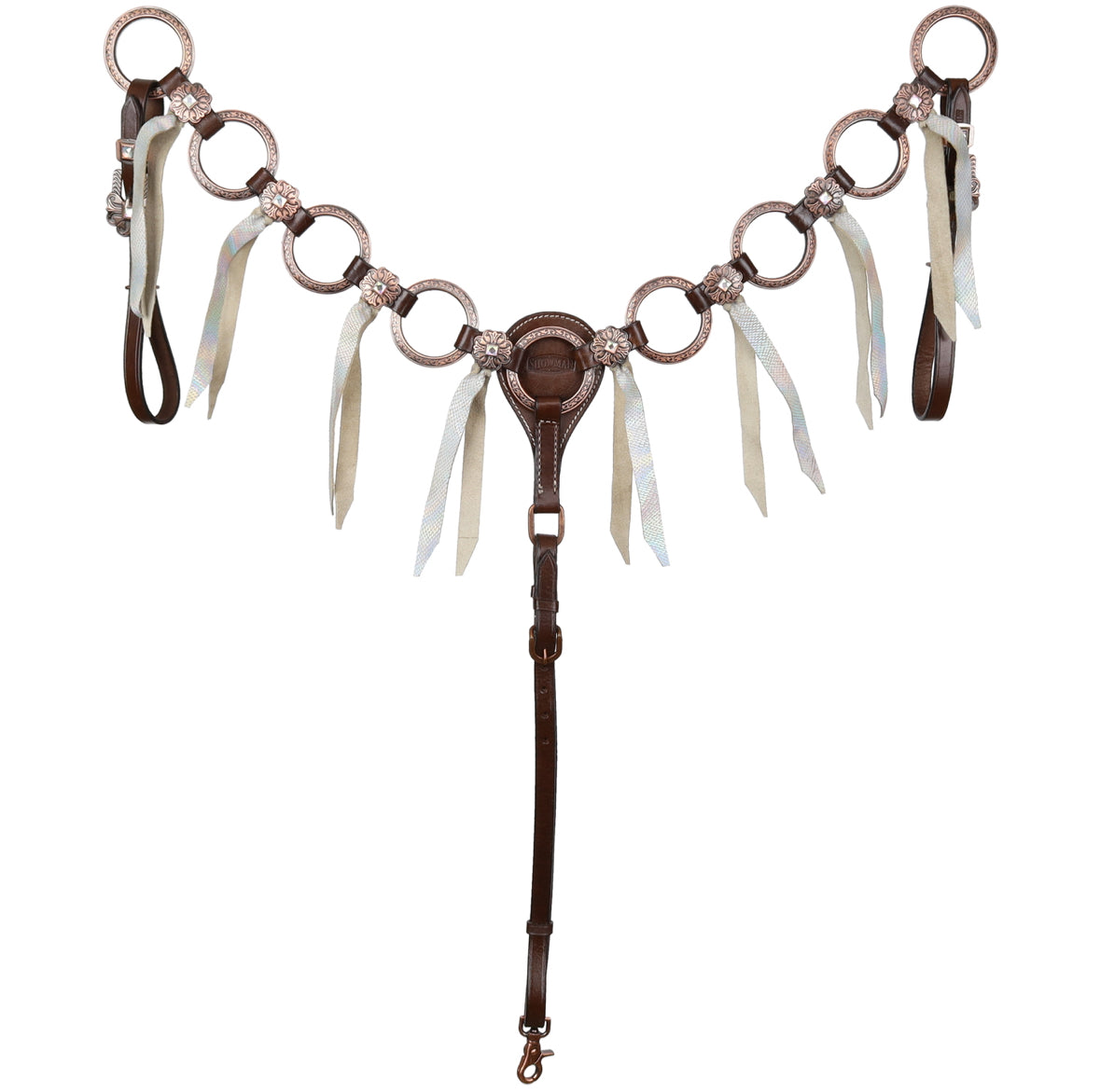 Showman Frosted Halo One Ear Headstall and Breastcollar Set