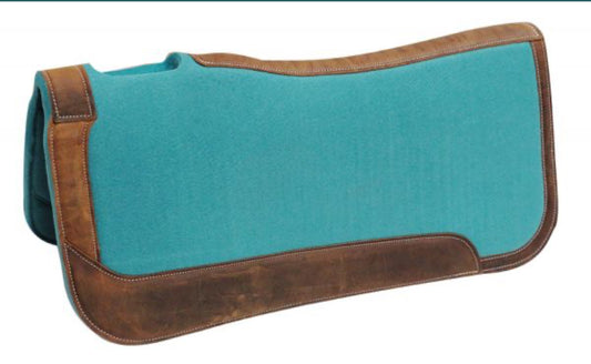 Showman 31" x 32" Teal felt Western saddle pad