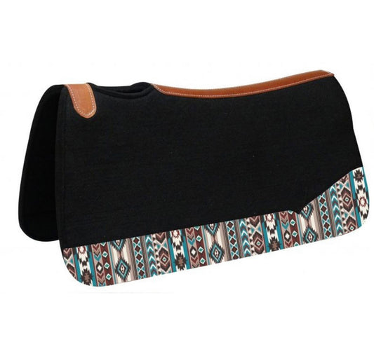 Showman 31" x 32" Black Felt Pad with Navajo Print