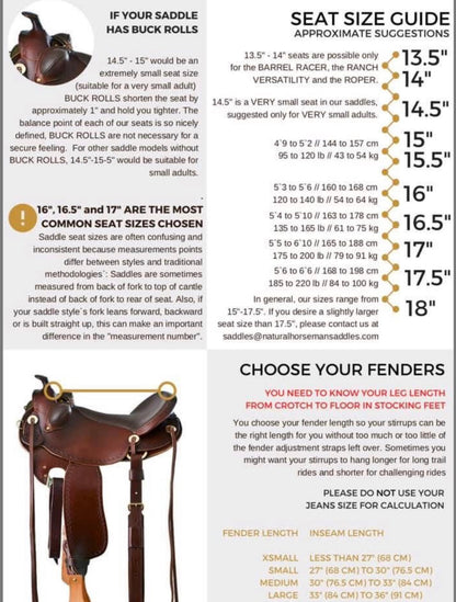 17.5” Parelli Natural Performer Western Saddle