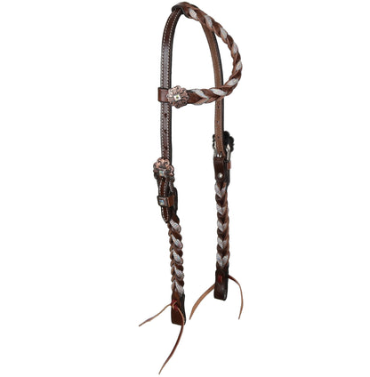 Showman Frosted Halo One Ear Headstall and Breastcollar Set