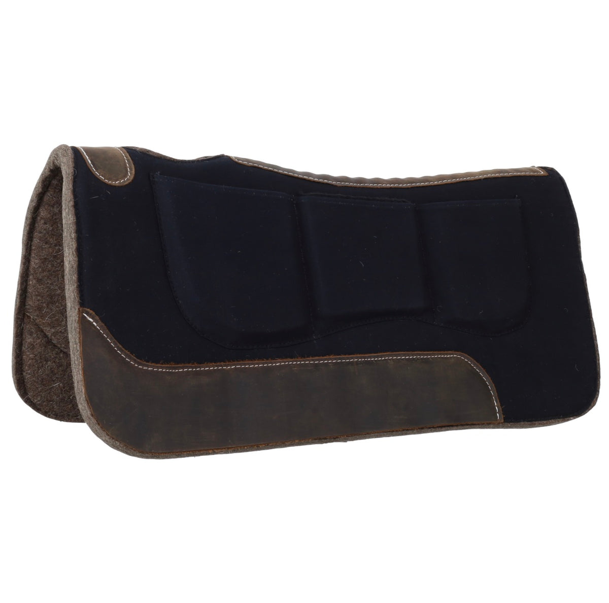 31" x 32" Contoured Shim Mohair Wool Bottom Saddle Pad