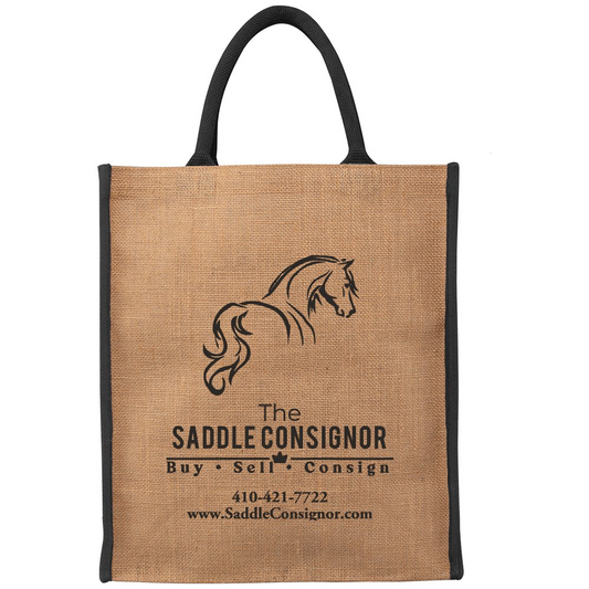 TSC Horse Merch Jute Tote Bag 14”x16”