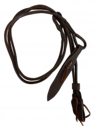 Showman Dark Oiled Harness Leather Romal Reins with Popper