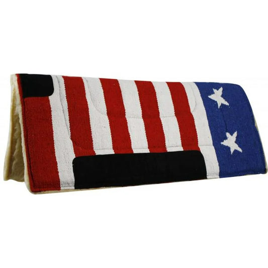 30" x 32" American flag pad with suede wear leathers