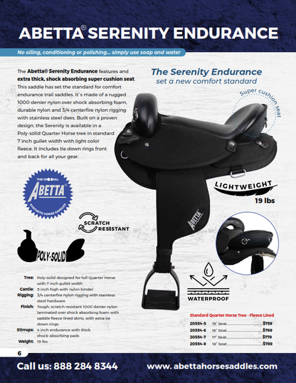 Abetta Serenity Endurance Saddle (New)