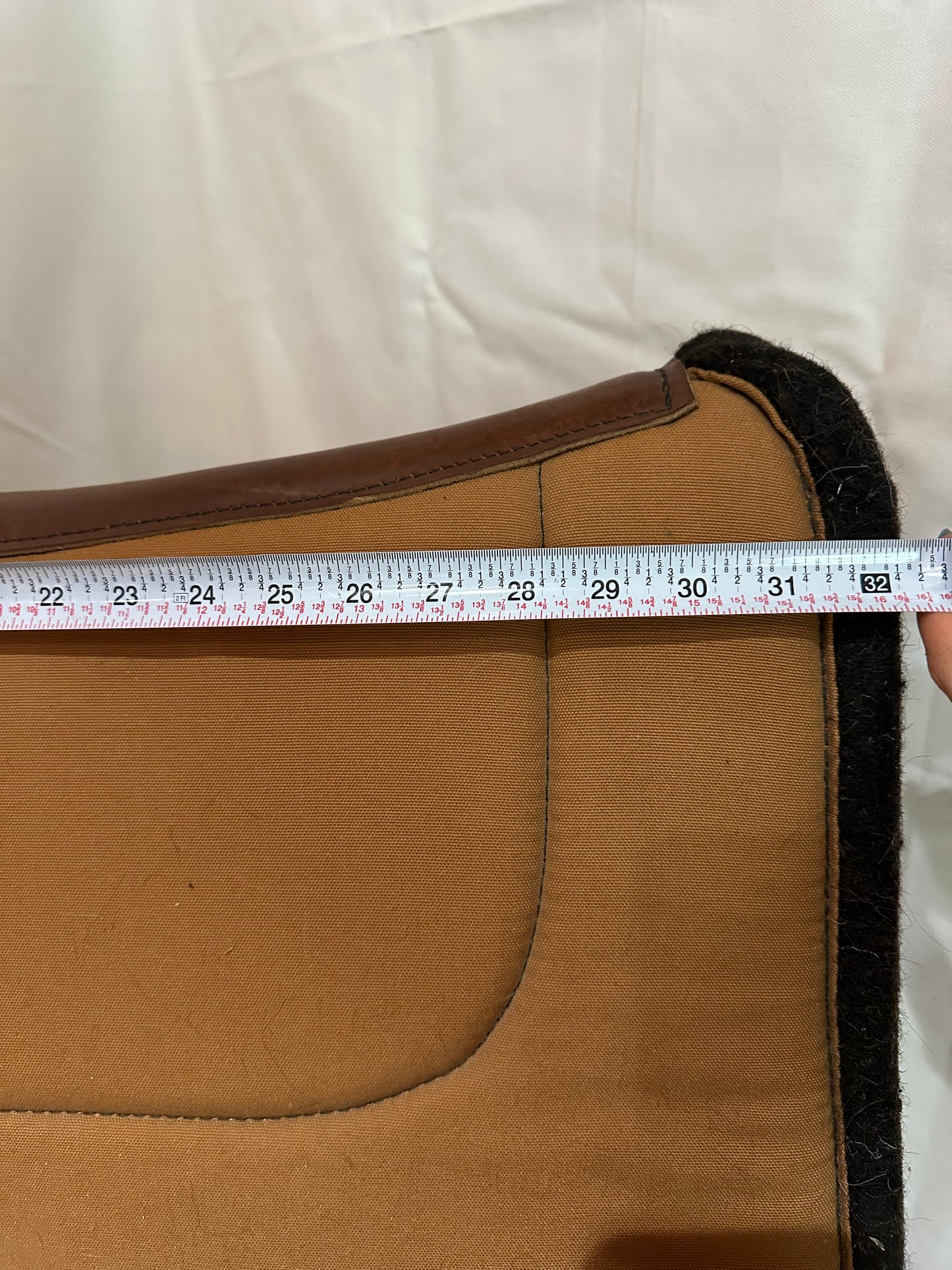 Diamond Wool Contour Western Saddle Pad, 32”L x32”L x1”