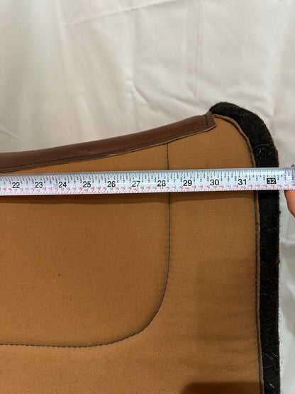 Diamond Wool Contour Western Saddle Pad, 32”L x32”L x1”