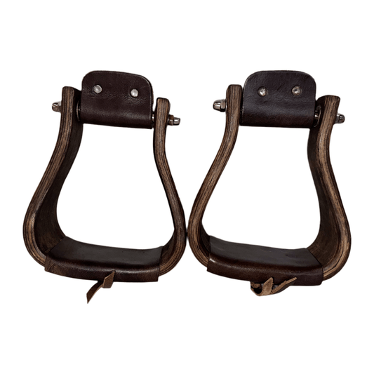Dark Wood 3” Western Stirrups, Pair