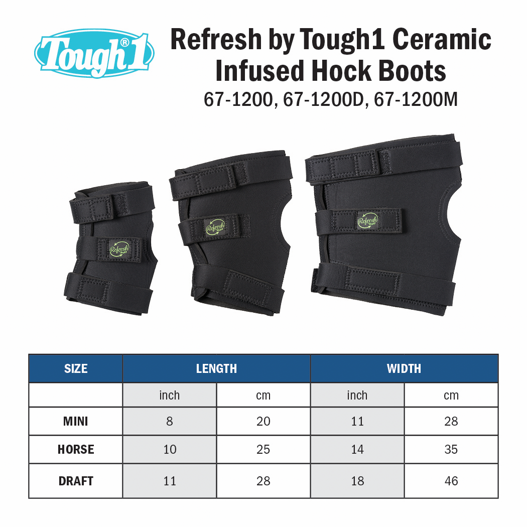 Refresh by Tough1 Ceramic Infused Hock Boots