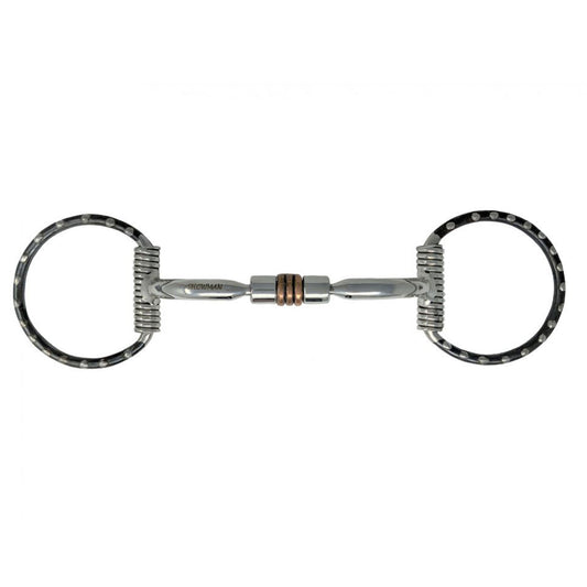 Silver Dotted D-Ring Stainless Steel Copper Roller Bit 5"
